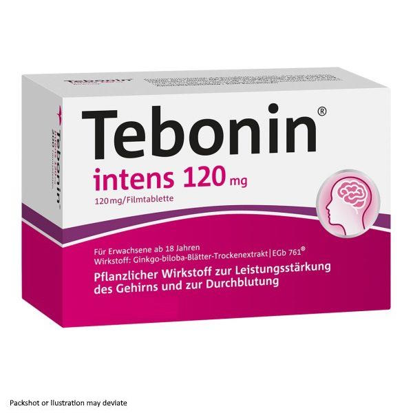 tebonin intens 120-mg, a product produced by dr. schwabe. lion pharmacy loewen-apotheke. to treat forgetfulness and poor concentration dizziness