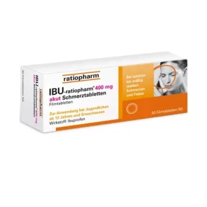 acute pain relieving tablets. IBU by ratiopharm 400mg PZN-10019621