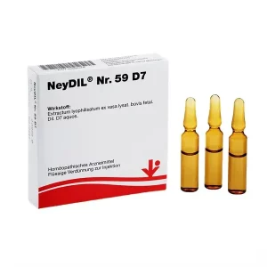 La imagen muestra: Ampollas NeyDil Nº 59 D7. PZN 06487078. vitOrgan. Leones-Farmacia