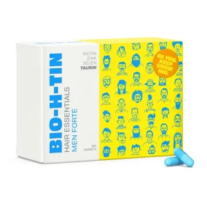 Una caja BIO-H-TIN Hair Essentials Men Forte Capsoules, PZN 19451716 en Lions-Pharmacy